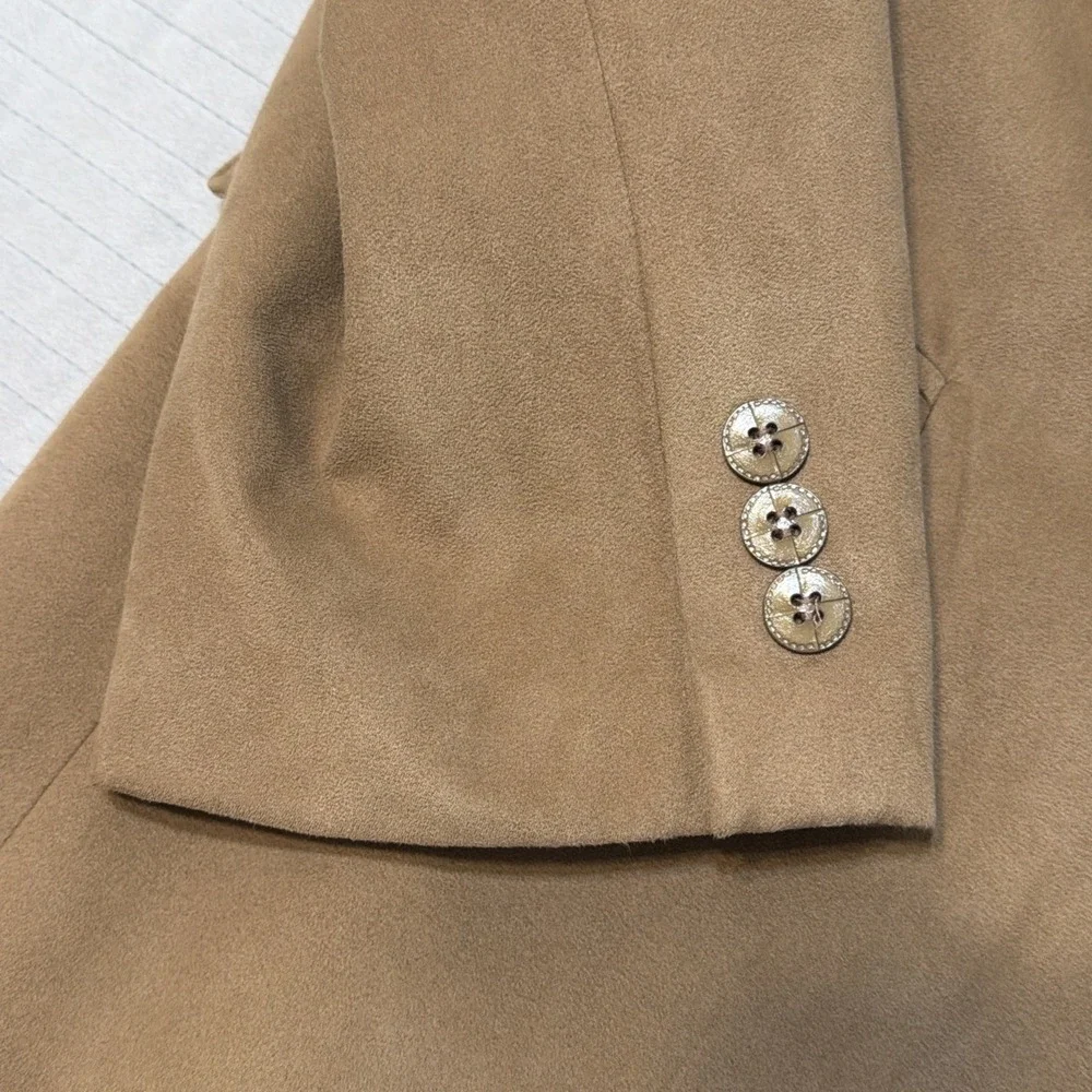 Circle S Dallas Texas Western Brown Faux suede Mens Jacket Sport Coat Blazer 44L